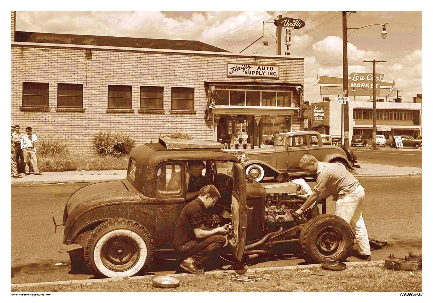hot rod ビンテージ転写紙 アイロンプリント モンスター 40s 50s
